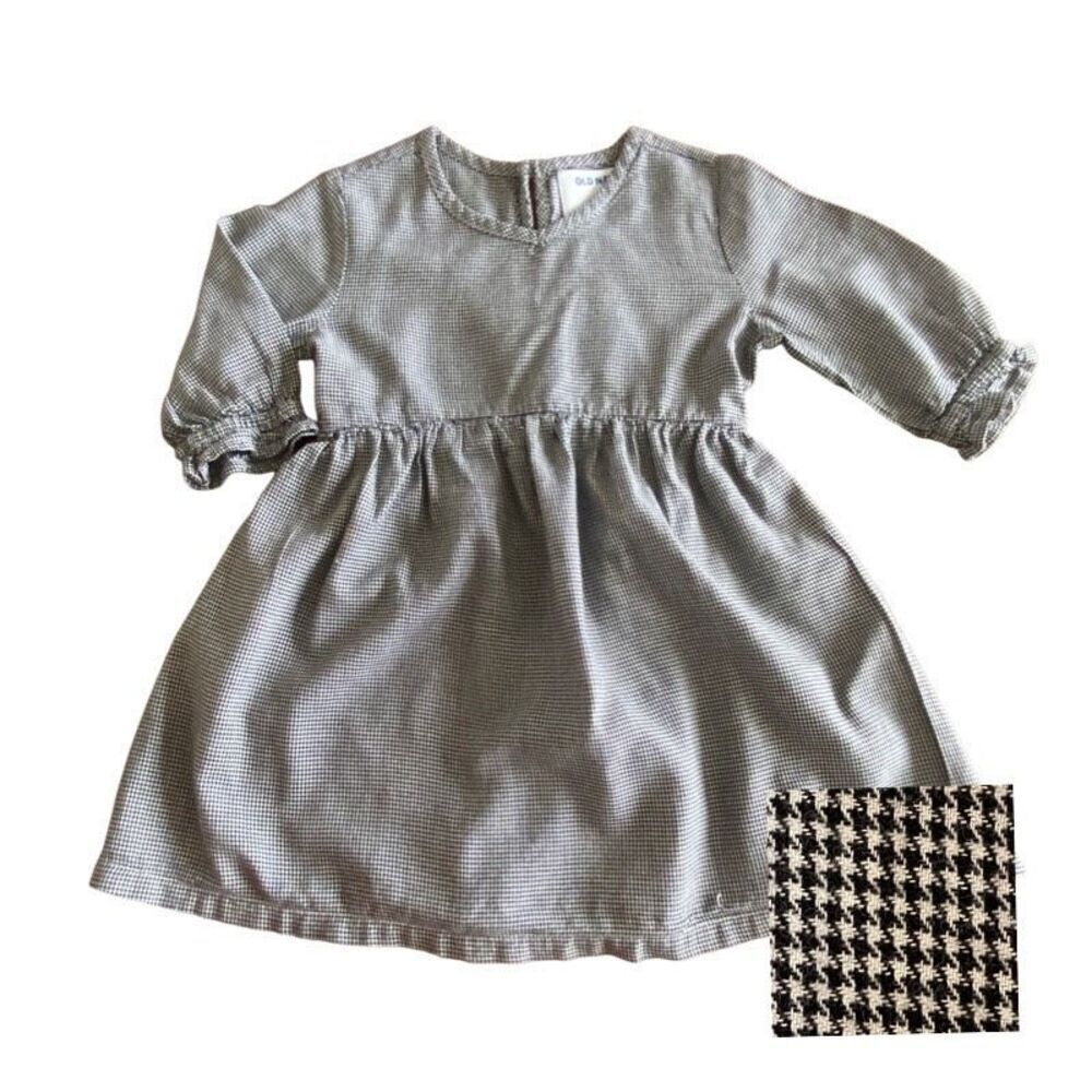 Old Navy Houndstooth Dress Black White Casual Toddler Size 2T